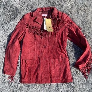 Vintage Leather Fringe Jacket